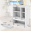 Casart Mobile Storage Cabinet Floor Storage Organizer w/Drawer-White 2