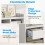 Casart Mobile Storage Cabinet Floor Storage Organizer w/Drawer-White 7