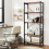 Casart 5-Tier Bookshelf Bookcase Display Rack with Metal Frame-Coffee 7