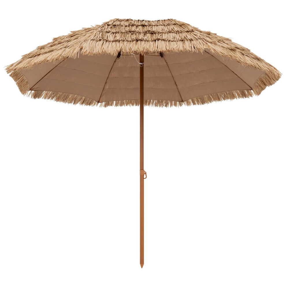 Hawaiian Style Beach Umbrella 216cm Hula Thatched Tiki Umbrella-Natural
