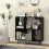 Casart Open Shelf Bookcase Mid Century Modern Minimalist Cube Bookshelf-Black 5