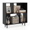 Casart Open Shelf Bookcase Mid Century Modern Minimalist Cube Bookshelf-Black 1