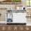 Casart Sideboard Buffet Cabinet Kitchen Storage Cabinet with Shelves-White 9