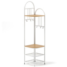 4-Tier Coat Rack 180cm Tall Entryway Shoes Shelf Organizer-Natural