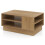 Casart Modern Coffee Table 86cm Long Rectangle Center Table w/Storage Shelves Natural 3