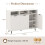 Casart Sideboard Buffet Cabinet Kitchen Storage Cabinet with Shelves-White 7