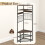 Casart Corner Hall Tree Hallway 5-Tier Coat Rack w/Shoe Storage Bench-Coffee 2