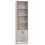 Casart 6-Tier Bookshelf 180cm Tall Bookcase w/4 Open Cubes & Double Doors Grey 1