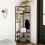Casart Corner Hall Tree Hallway 5-Tier Coat Rack w/Shoe Storage Bench-Coffee 6