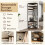 Casart Corner Hall Tree Hallway 5-Tier Coat Rack w/Shoe Storage Bench-Coffee 10