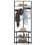 Casart Corner Hall Tree Hallway 5-Tier Coat Rack w/Shoe Storage Bench-Coffee 1