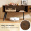 Casart 109 CM Rectangular Wooden TV Stand Entertainment Center w/Open Shelf Rustic Brown 4