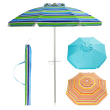 2M Beach Umbrella Portable Sunshade Umbrella w/Sand Anchor-Green