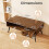 Casart 109 CM Rectangular Wooden TV Stand Entertainment Center w/Open Shelf Rustic Brown 6