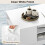 Casart Modern Coffee Table 86cm Long Rectangle Center Table w/Storage Shelves White 7