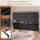 Casart 3-Panel Folding Room Divider 188cm Rolling Privacy Screen-Black 8