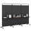 Casart 3-Panel Folding Room Divider 188cm Rolling Privacy Screen-Black 1