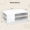 Casart Modern Coffee Table 86cm Long Rectangle Center Table w/Storage Shelves White 2
