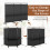 Casart 3-Panel Folding Room Divider 188cm Rolling Privacy Screen-Black 9
