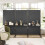 Casart 3-Panel Folding Room Divider 188cm Rolling Privacy Screen-Black 7
