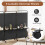 Casart 3-Panel Folding Room Divider 188cm Rolling Privacy Screen-Black 5
