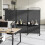 Casart 3-Panel Folding Room Divider 188cm Rolling Privacy Screen-Black 4