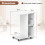 Casart C-Shaped End Table Narrow Side Table with Storage Shelves White 2