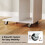 Casart C-Shaped End Table Narrow Side Table with Storage Shelves White 6