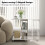 Casart C-Shaped End Table Narrow Side Table with Storage Shelves White 4
