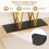 Casart Console Table 100cm Extra Long Entry Table w/ Faux Marble Top-White 9