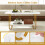 Casart Faux Marble Top Coffee Table Office Modern 2-tier Tea Table-White 6