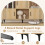 Casart Sideboard Storage Cabinet Bookcase with 3 Doors & Open Compartments Oak 6