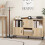 Casart Sideboard Storage Cabinet Bookcase with 3 Doors & Open Compartments Oak 8