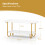 Casart Faux Marble Top Coffee Table Office Modern 2-tier Tea Table-White 2