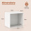 Casart Set of 4 Cube Storage Organizer Stackable Book Shelf White 2