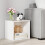 Casart Set of 4 Cube Storage Organizer Stackable Book Shelf White 8