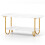 Casart Faux Marble Top Coffee Table Office Modern 2-tier Tea Table-White 1