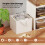 Casart Set of 4 Cube Storage Organizer Stackable Book Shelf White 3