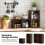 Casart Set of 4 Cube Storage Organizer Stackable Book Shelf  Rustic Brown 4