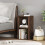 Casart Set of 4 Cube Storage Organizer Stackable Book Shelf  Rustic Brown 7