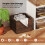 Casart Set of 4 Cube Storage Organizer Stackable Book Shelf  Rustic Brown 5