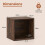Casart Set of 4 Cube Storage Organizer Stackable Book Shelf  Rustic Brown 2