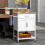 Casart Rolling Kitchen Island Cart Mobile Serving Cart with Drawer-White 5