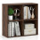 Casart Set of 4 Cube Storage Organizer Stackable Book Shelf  Rustic Brown 1