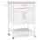 Casart Rolling Kitchen Island Cart Mobile Serving Cart with Drawer-White 1