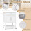 Casart Rolling Kitchen Island Cart Mobile Serving Cart with Drawer-White 7