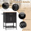 Casart Rolling Kitchen Island Cart Mobile Serving Cart with Drawer-Black 5
