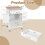 Casart Rolling Kitchen Island Cart Mobile Serving Cart with Drawer-White 2