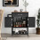 Casart Rolling Kitchen Island Cart Mobile Serving Cart with Drawer-Black 3