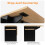 Casart Drop Leaf Kitchen Island Cart Mobile Buffet Serving Cart-Black 5
